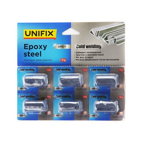 Холодне UNIFIX зварювання сіре 10 г (планшет 6 шт.) [940016]