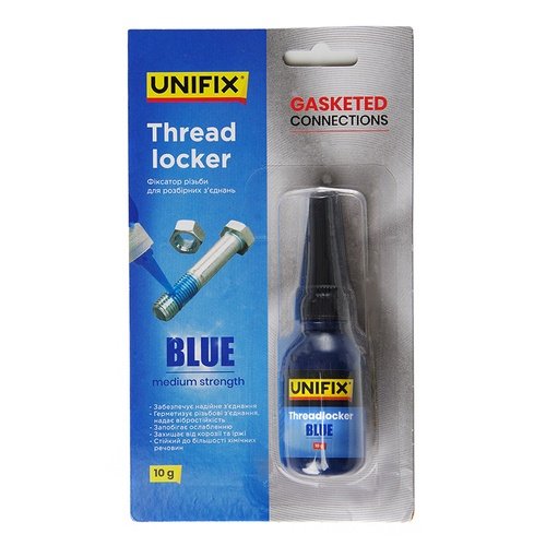 Фіксатор UNIFIX різьби для розбірних з'єднань синій 10 г [940022]