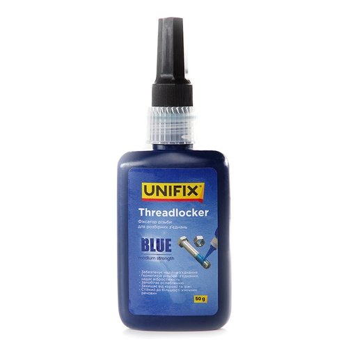 Фіксатор UNIFIX різьби для розбірних з'єднань синій 50 г [940024]