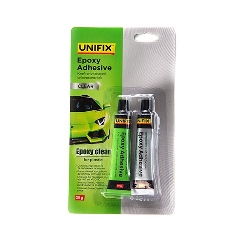 Клей епоксидний UNIFIX для пластику тюбик (прозорий) 20 г [940026]