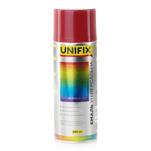 Емаль акрилова UNIFIX Червона сигнальна (RAL 3001) 400 мл [941008]