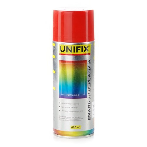 Емаль акрилова UNIFIX Червона (RAL 3020) 400 мл [941010]