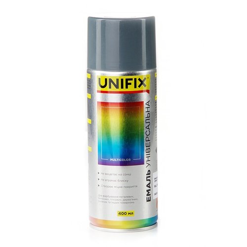 Емаль акрилова UNIFIX Сіра глянцева (RAL 7046) 400 мл [941025]