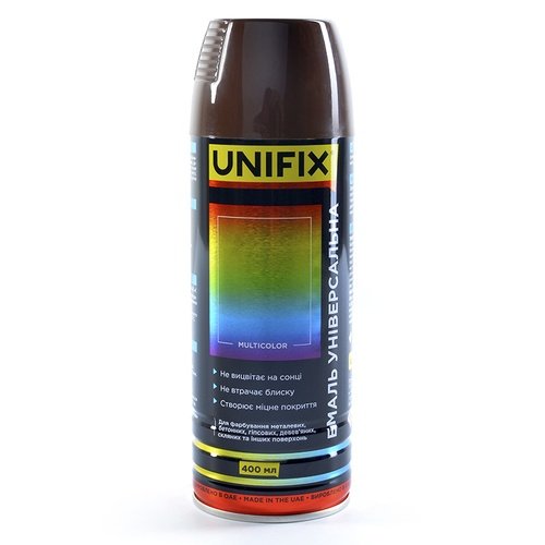 Емаль акрилова UNIFIX Срібна глянцева (RAL 9006) 400 мл [941035]