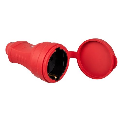 Штепсельний роз'єм ERKA 5001-3 із заглушкою Червоний 16А З/З