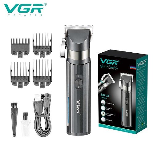 Машинка для стрижки VGR V-687 (4 насадки)