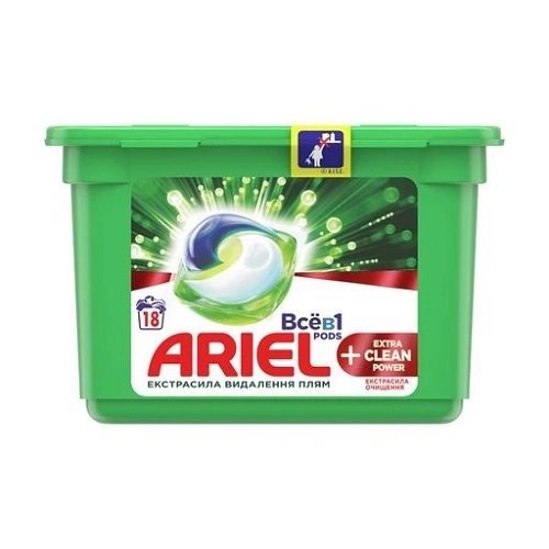 Капсули для прання Ariel Extra 18 капс/уп (6451)