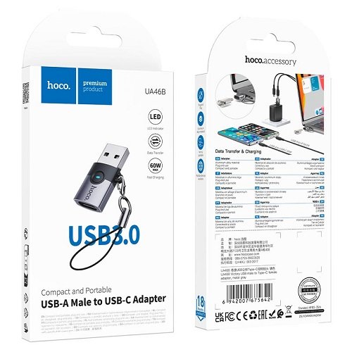 Перехідник USB to Type-C HOCO UA46B