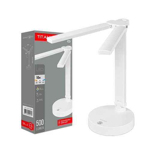 Лампа настільна акумуляторна TITANUM TLTF-015W 10W 3000-6000K USB біла (0134) 29216