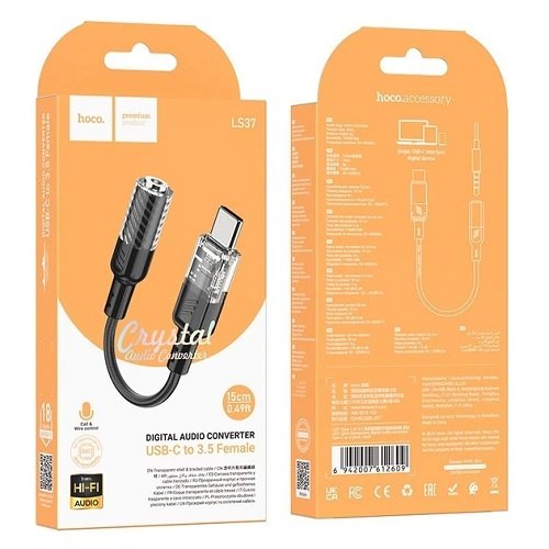 Перехідник Type-C to Jack 3.5mm(M) HOCO LS37