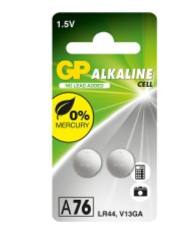 Батарейка GP годинникова Alkaline AG13 C2 (А76) блист. (20шт/кор)