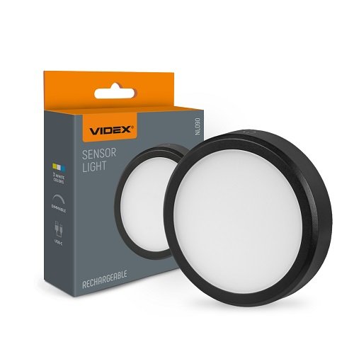 Ліхтарик Аварійний VIDEX VL-NL090B Black (Датчик руху) 29267