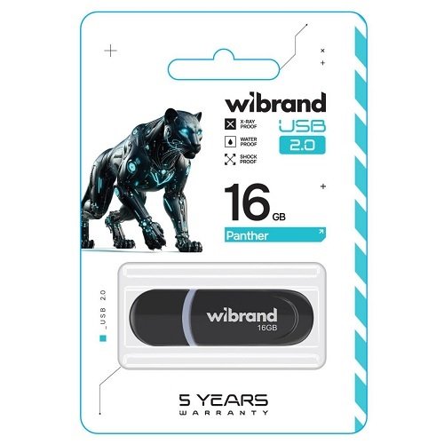Флешка 16 Gb Wibrand USB 2.0 Panther