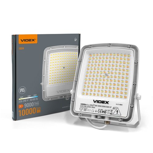 Прожектор VIDEX F5 100W 3000-5000-6500K 230V White (VL-F5-100CW) (29255)