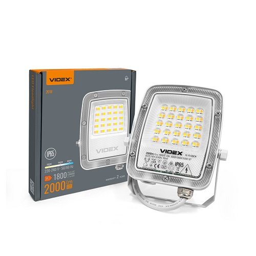 Прожектор VIDEX F5 20W 3000-5000-6500K 230V White (VL-F5-020CW) (29252)