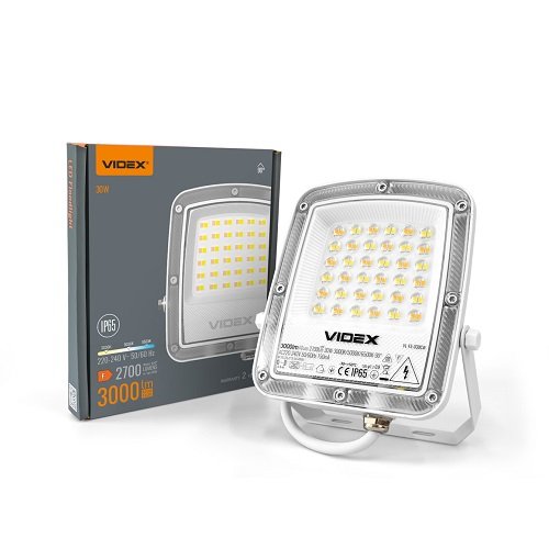 Прожектор VIDEX F5 30W 3000-5000-6500K 230V White (VL-F5-030CW) (29253)