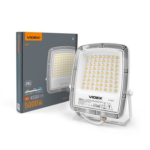Прожектор VIDEX F5 50W 3000-5000-6500K 230V White (VL-F5-050CW) (29254)
