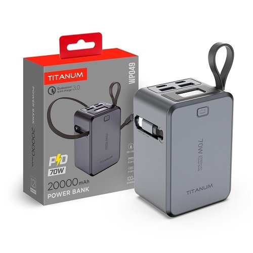 Зарядний пристрій Power Bank TITANUM TPB-WP049 20000mAh PD70W
