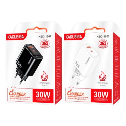 МЗП Kakusiga KSC-1667 (USB-C/USB/30W) без кабелю