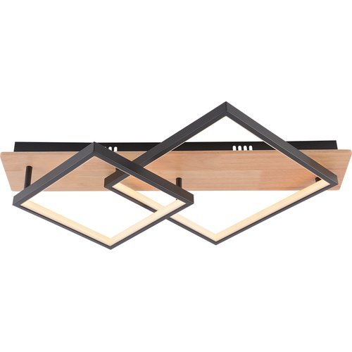 LED люстра VARGO 78W BK+WOOD