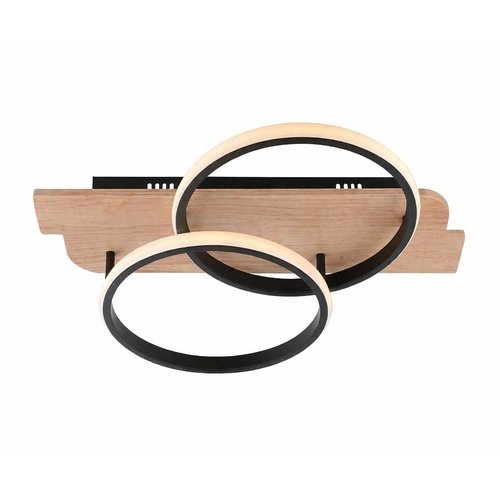 LED люстра VARGO 68W BK+WOOD