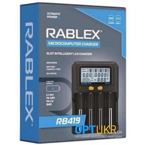 Зар. пристрій Rablex RB-419 /4 канали (Li-ion