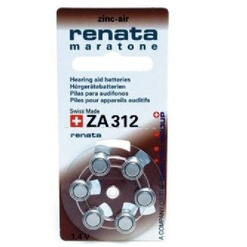 Батарейка Renata до слухових апаратів (ZincAir) ZA312 C6 блист.