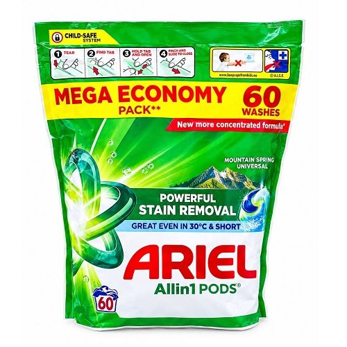 Капсули для прання Ariel Universal 60 капс/уп пакет (3уп/ящ) 5145