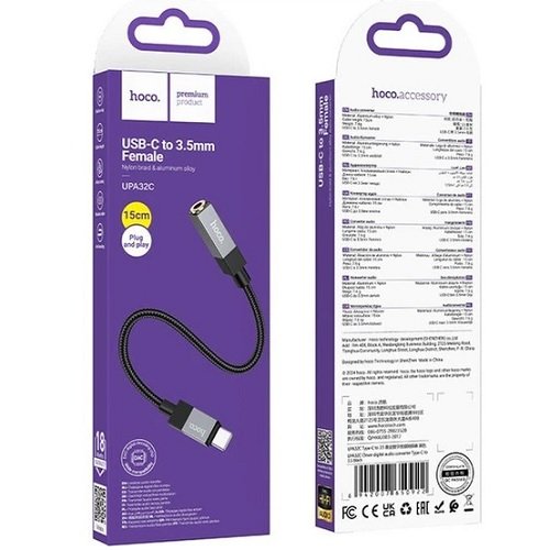 Перехідник Type-C to Jack 3.5mm(M) HOCO UPA32C